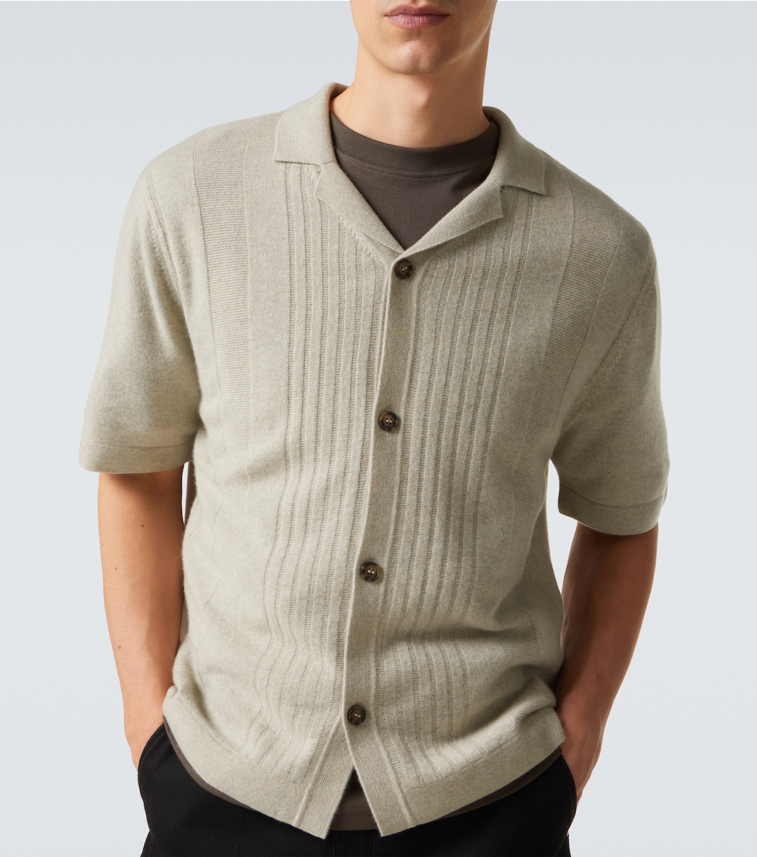 Gerone knitted cashmere polo shirt | Le Kasha