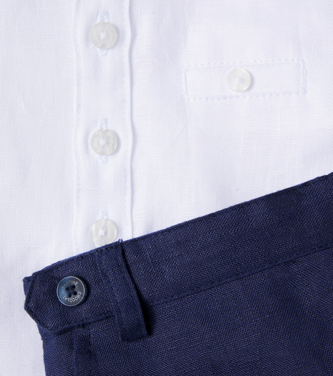 Baby - Set di camicia e pantaloni in lino | Tartine et Chocolat