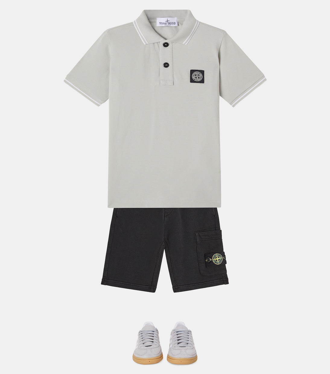 Polo Compass en coton mélangé | Stone Island Junior
