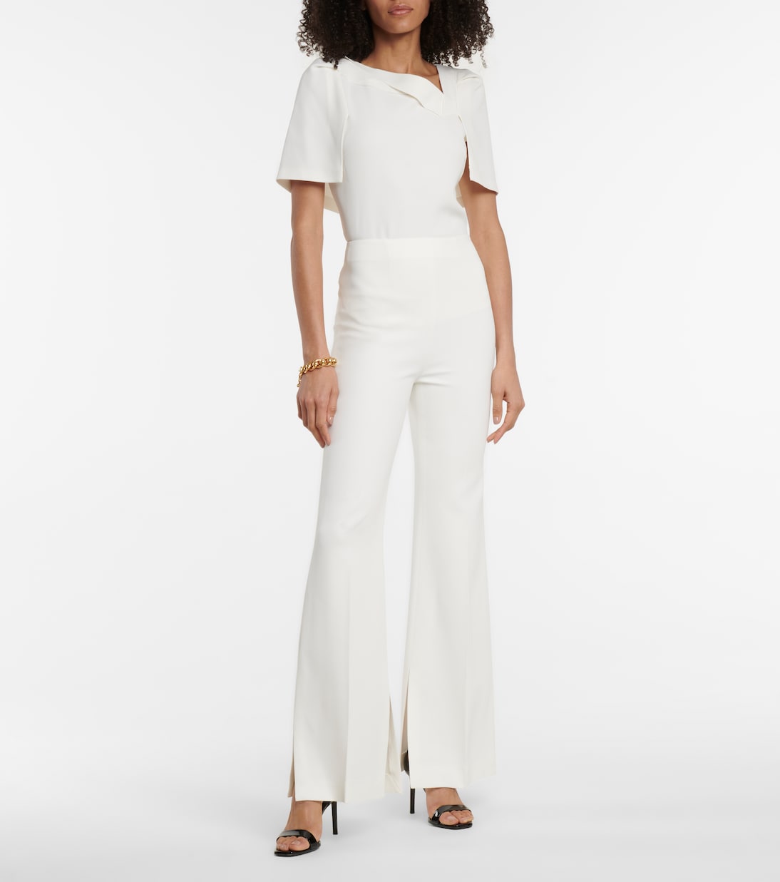 Saxley high-rise stretch-crêpe pants | Roland Mouret
