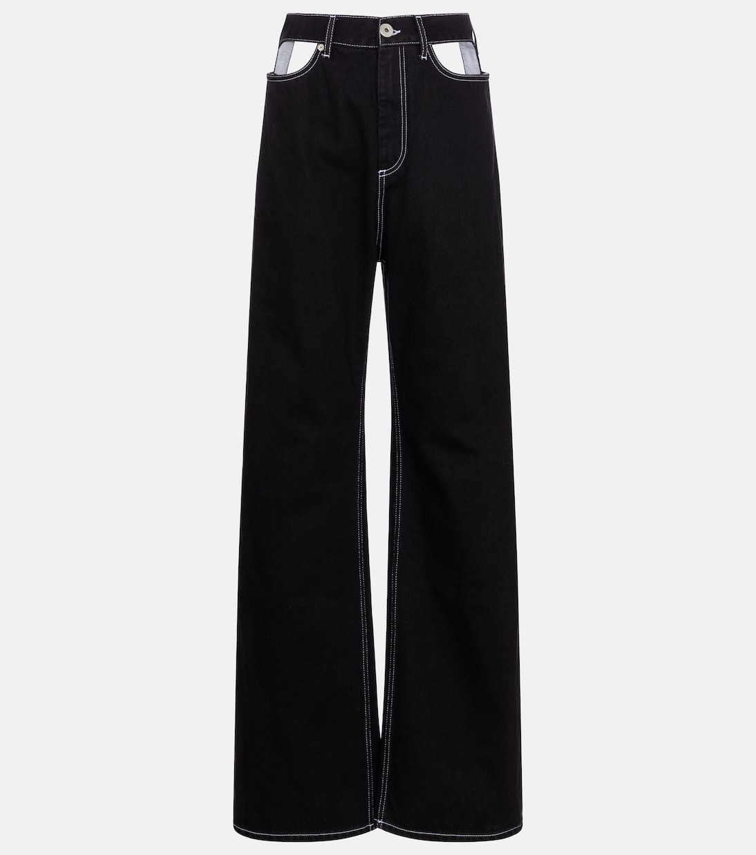 挖剪高腰阔腿牛仔裤 | Maison Margiela