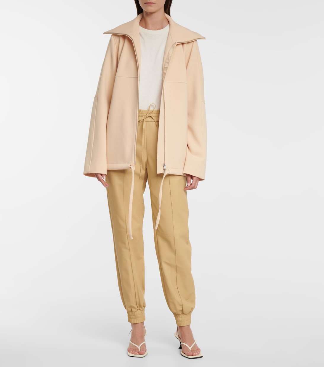 Ankle-zip leather pants | Jil Sander