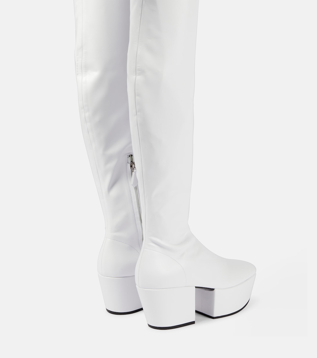 Overknee-Stiefel aus Lederimitat | Prada