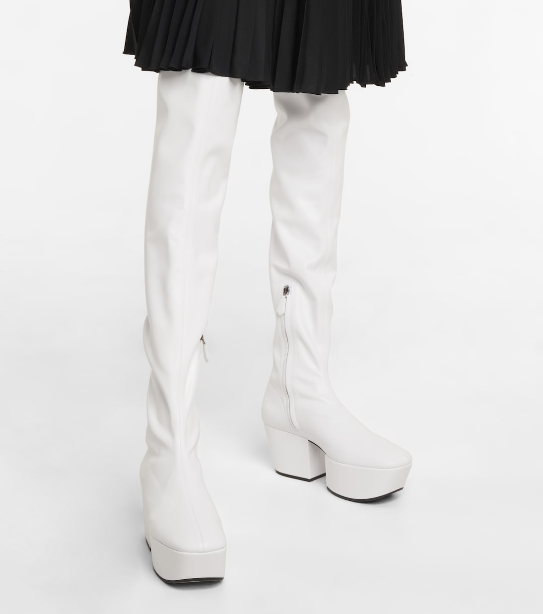 Overknee-Stiefel aus Lederimitat | Prada