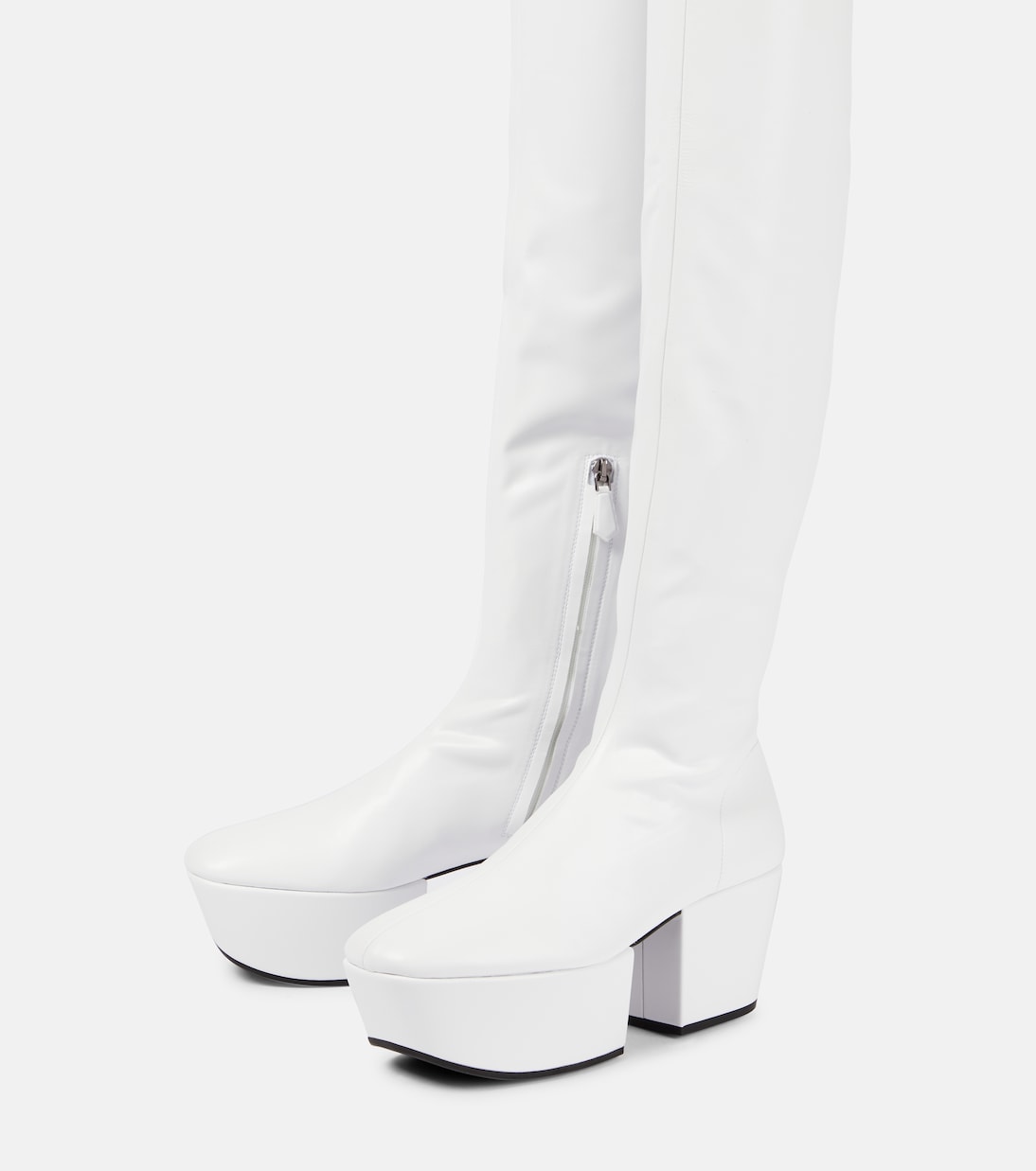 Overknee-Stiefel aus Lederimitat | Prada