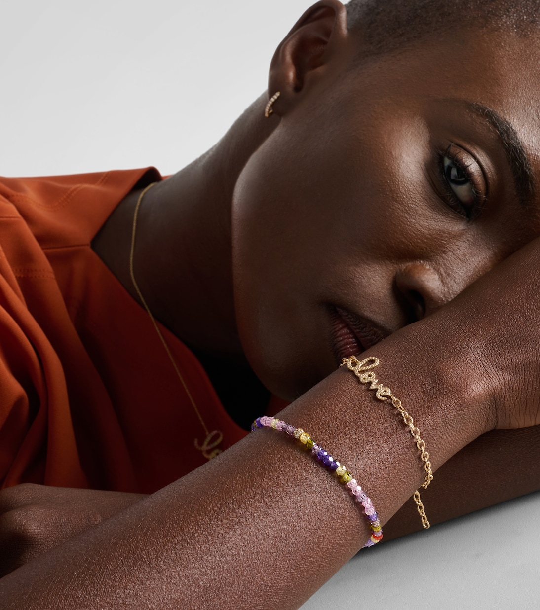 Armband aus Zirkon mit 14kt Gelbgold und Diamanten | Sydney Evan