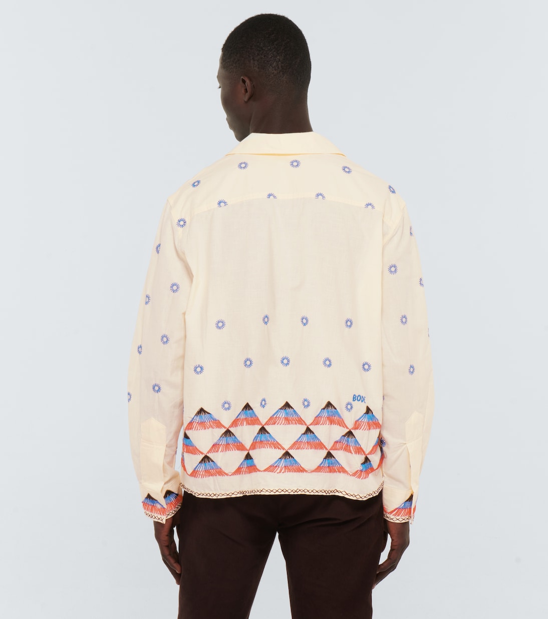 Camisa de algodón con picos bordados | Bode