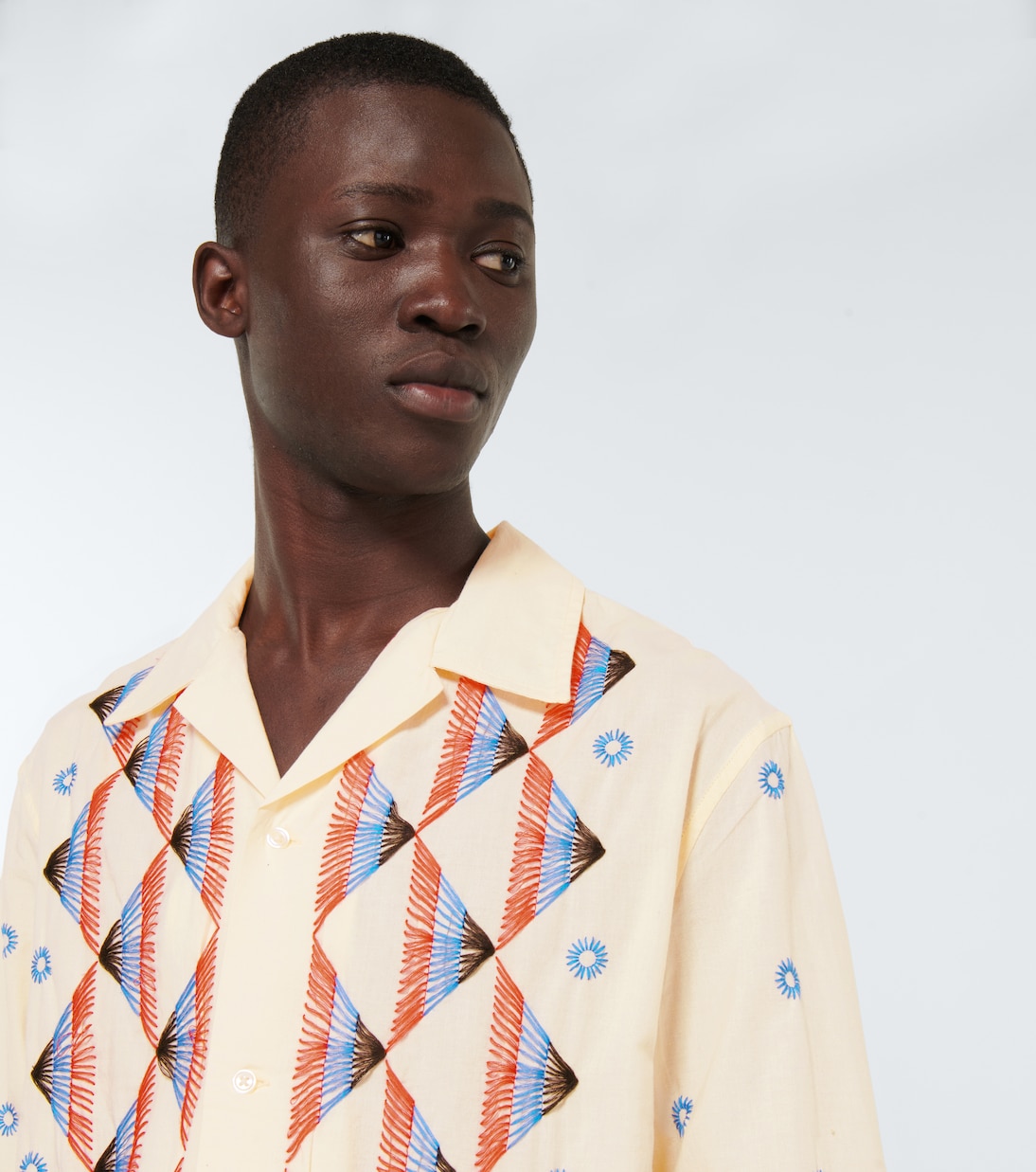 Camisa de algodón con picos bordados | Bode