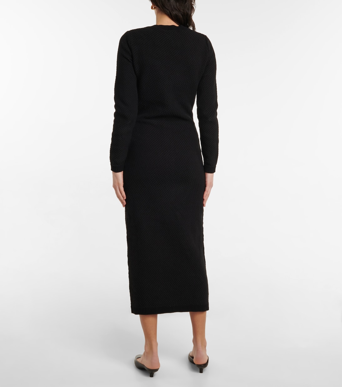 Dana knitted cotton midi dress | Nanushka