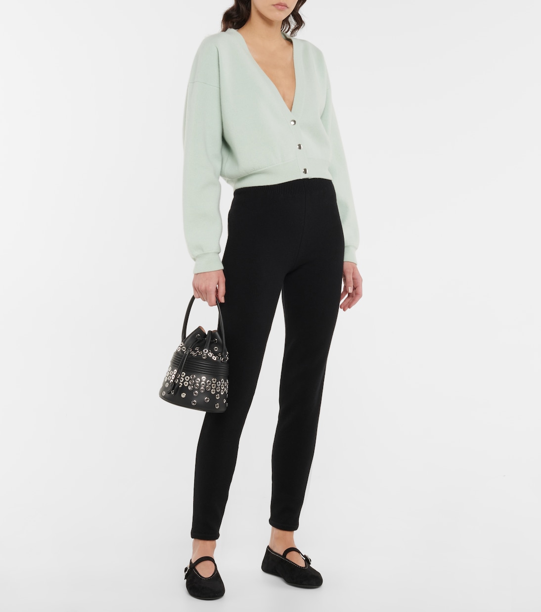 Leggings in cashmere a vita alta | Alaïa