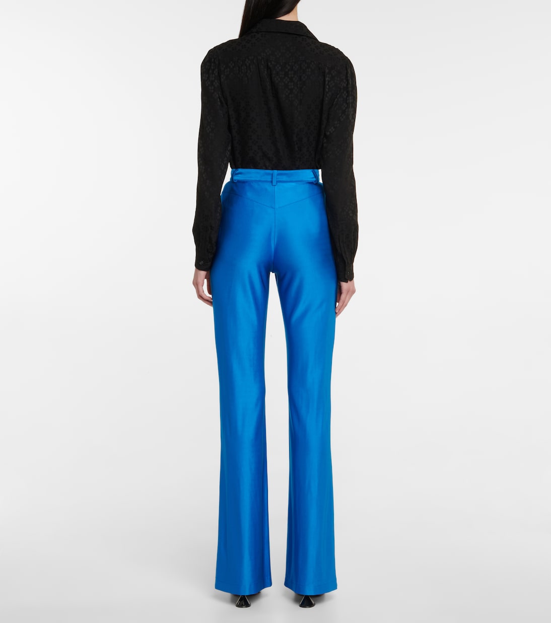 High-Rise-Hose aus Satin | Alexandre Vauthier