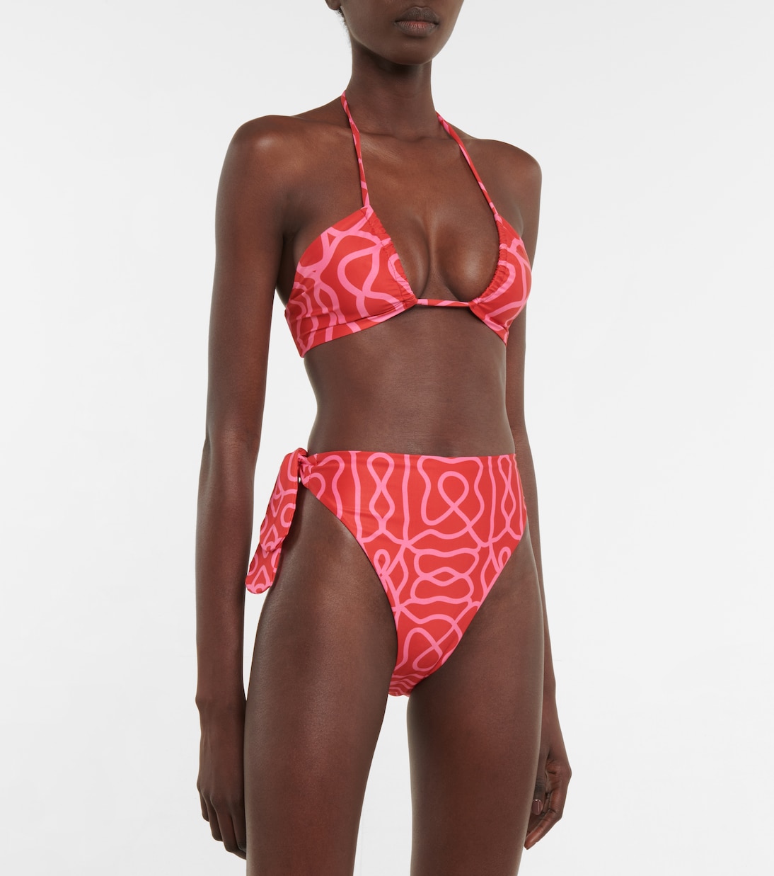 Coral printed bikini bottoms | Agua by Agua Bendita