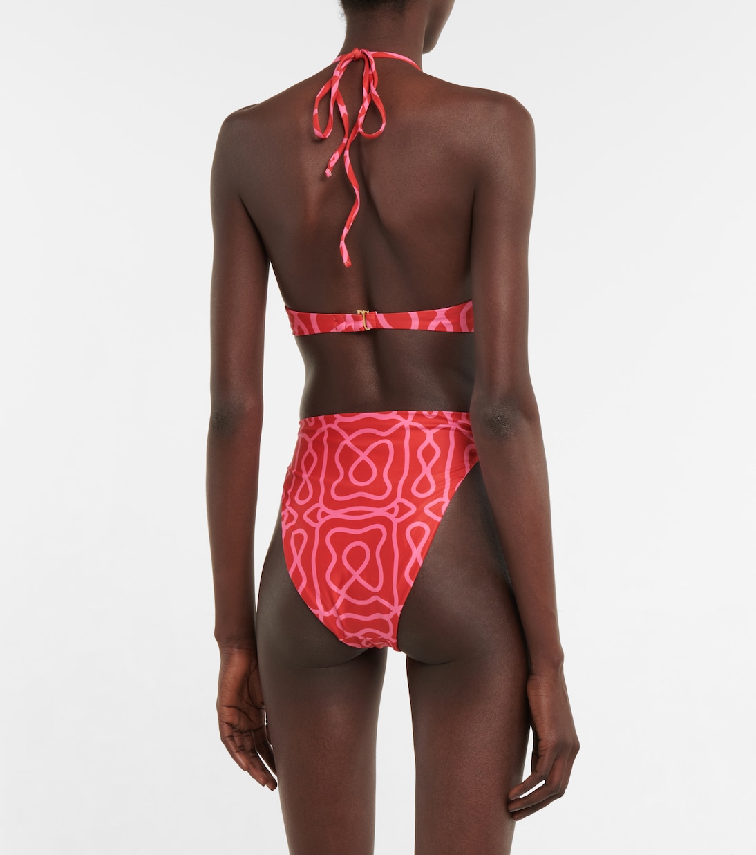 Coral printed bikini bottoms | Agua by Agua Bendita