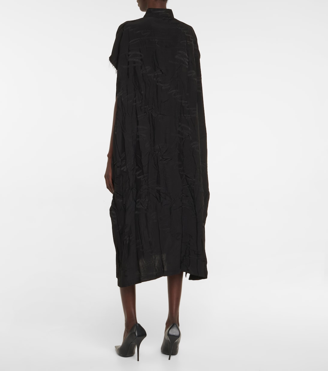 Logo jacquard silk midi dress | Balenciaga