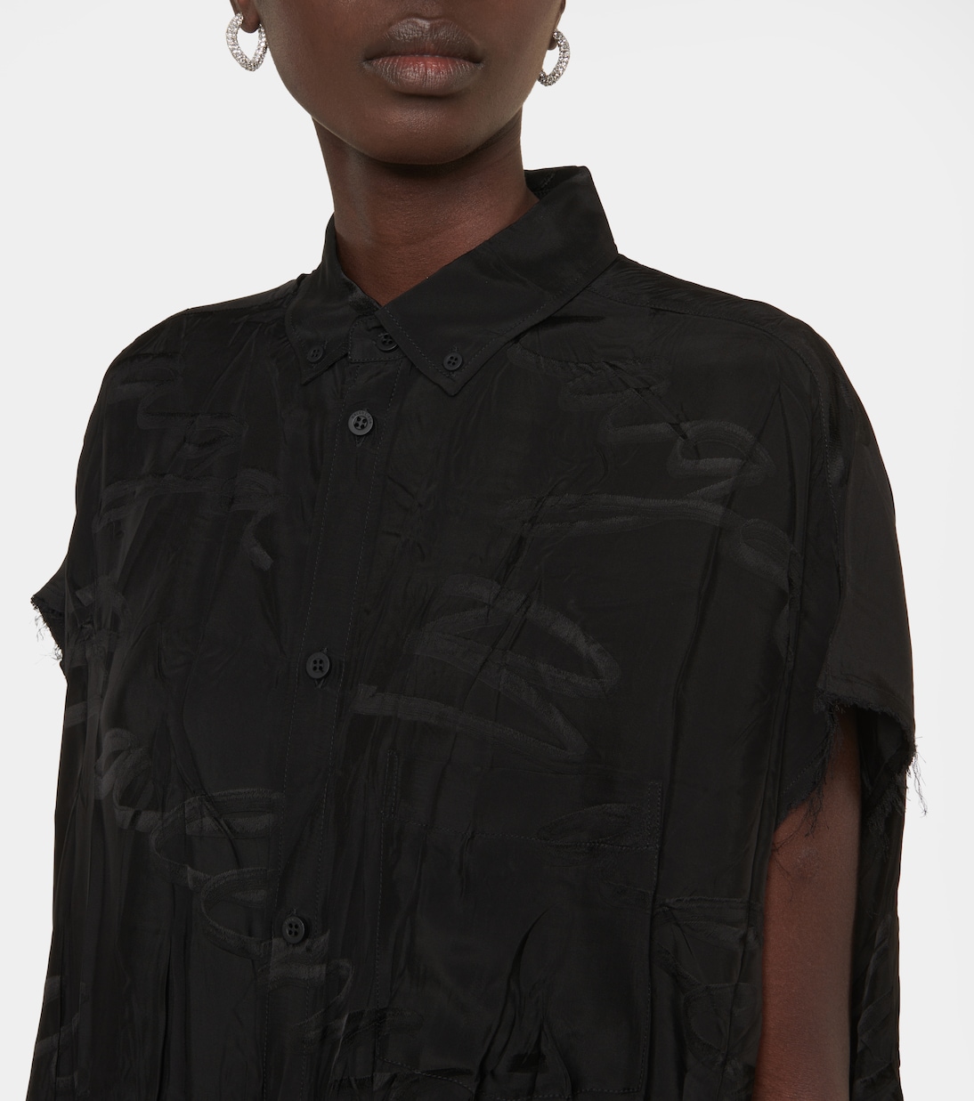 Logo jacquard silk midi dress | Balenciaga