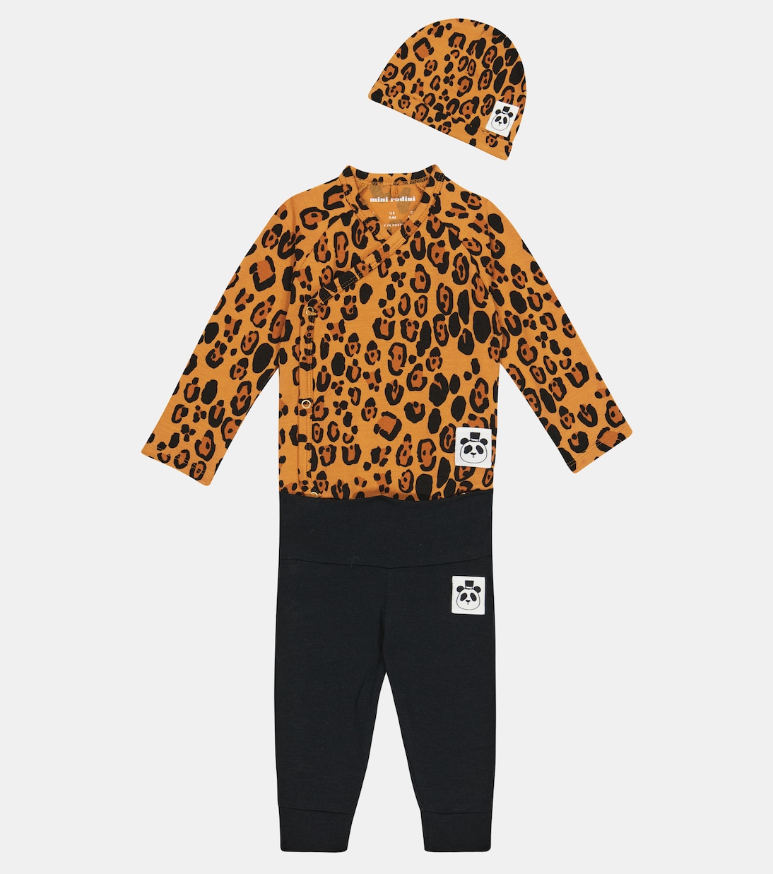 Baby body, leggings and hat set | Mini Rodini