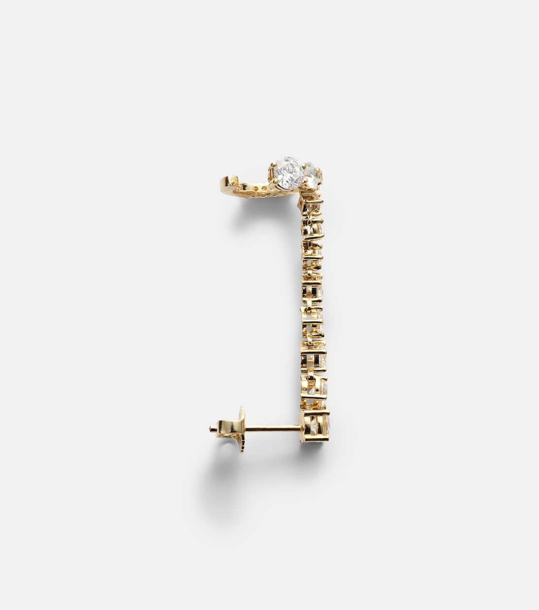 Boucle d'oreille unique Sadie en or 18 ct et diamants | Melissa Kaye