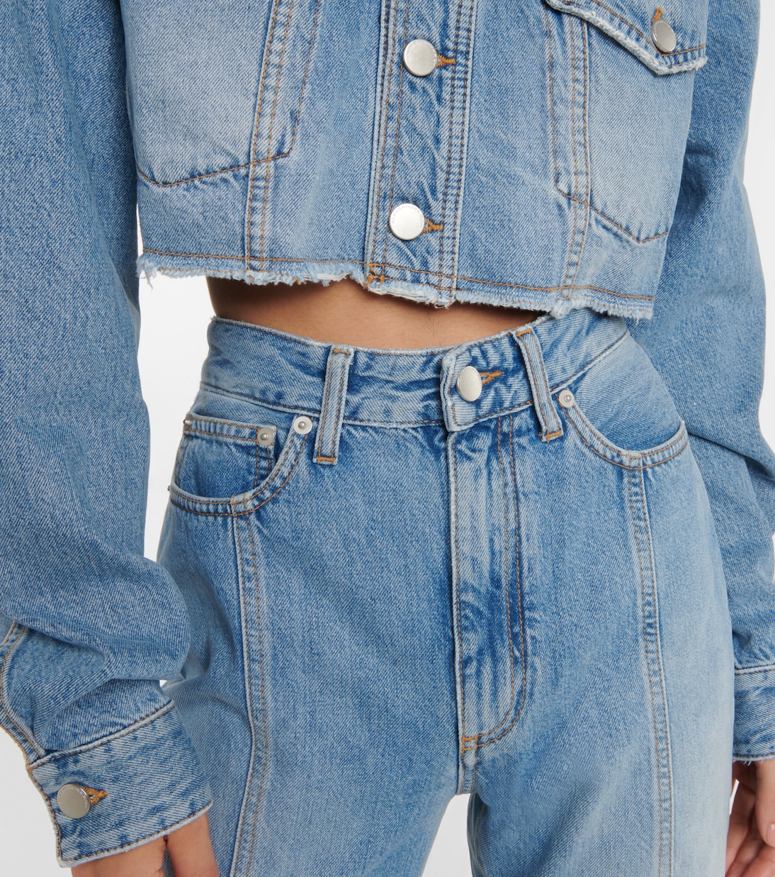 Paneled high-rise flared jeans | Alessandra Rich