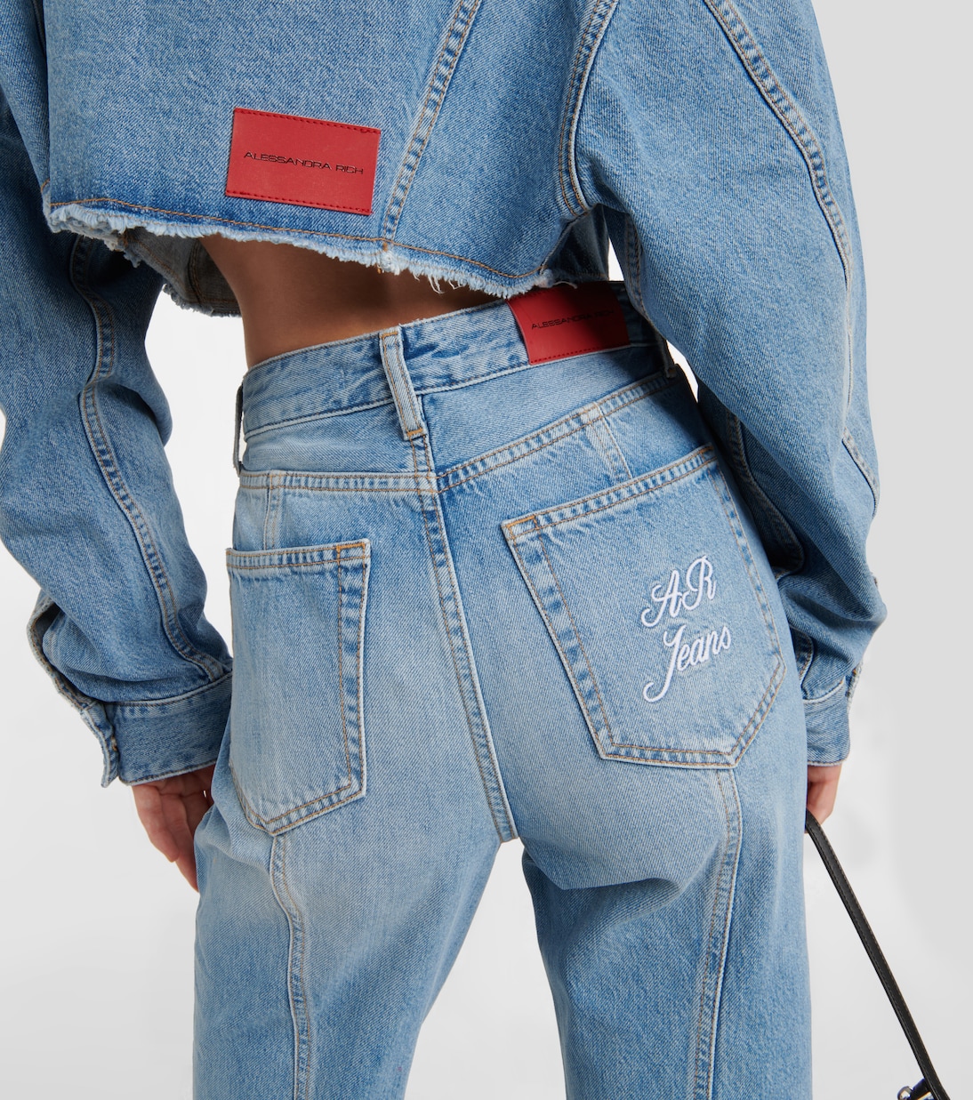 Paneled high-rise flared jeans | Alessandra Rich