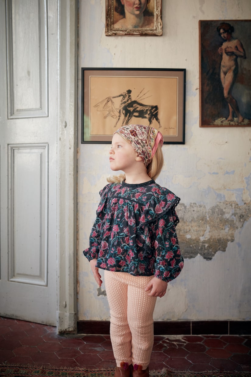 Bluse aus Baumwolle mit floralem Motiv | Louise Misha
