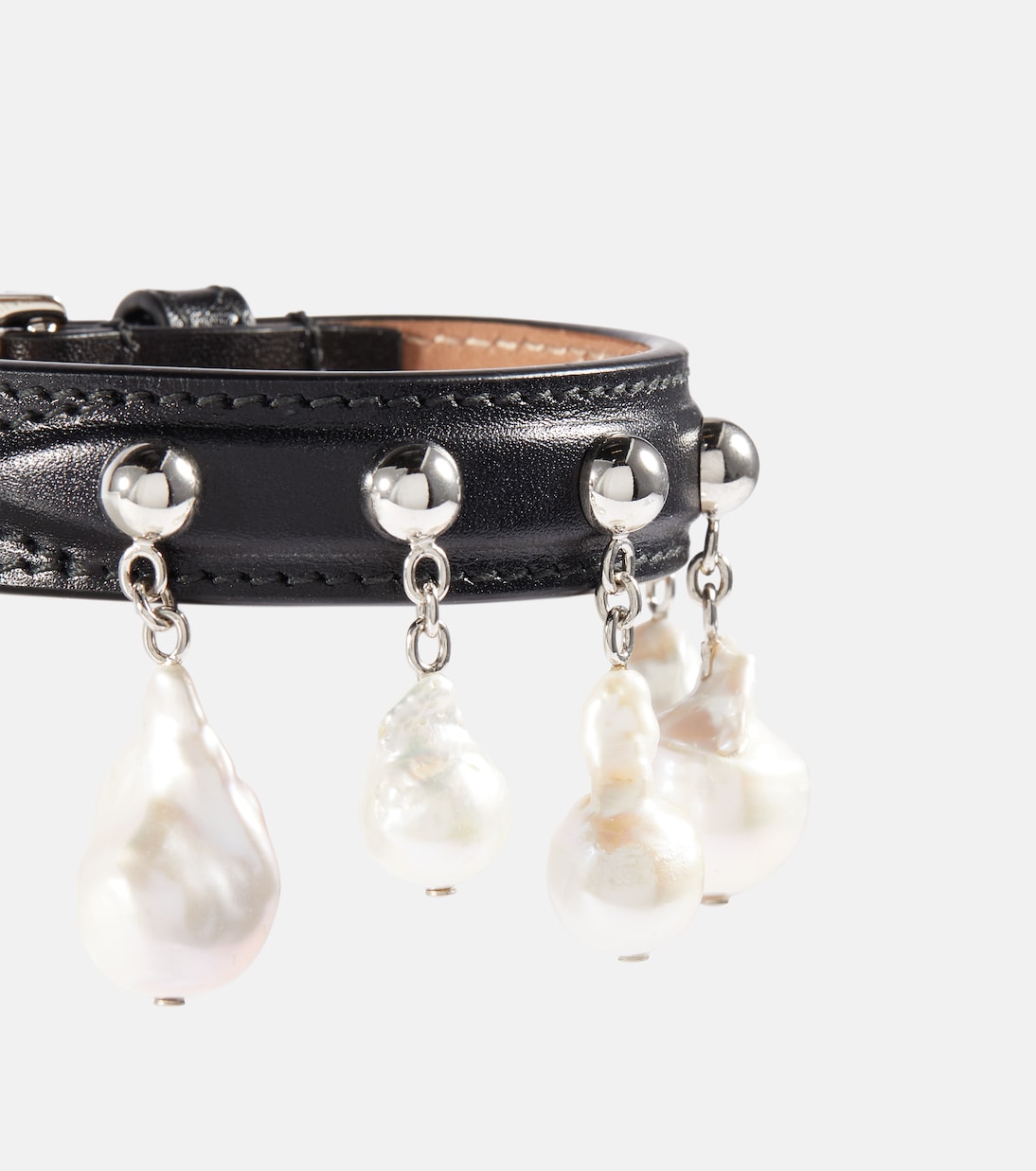 Bracciale in pelle con inserti madreperla ALAÏA - Accessorio giovane e chic