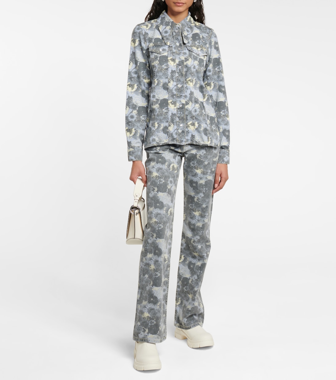Jeans flared estampados | Ganni