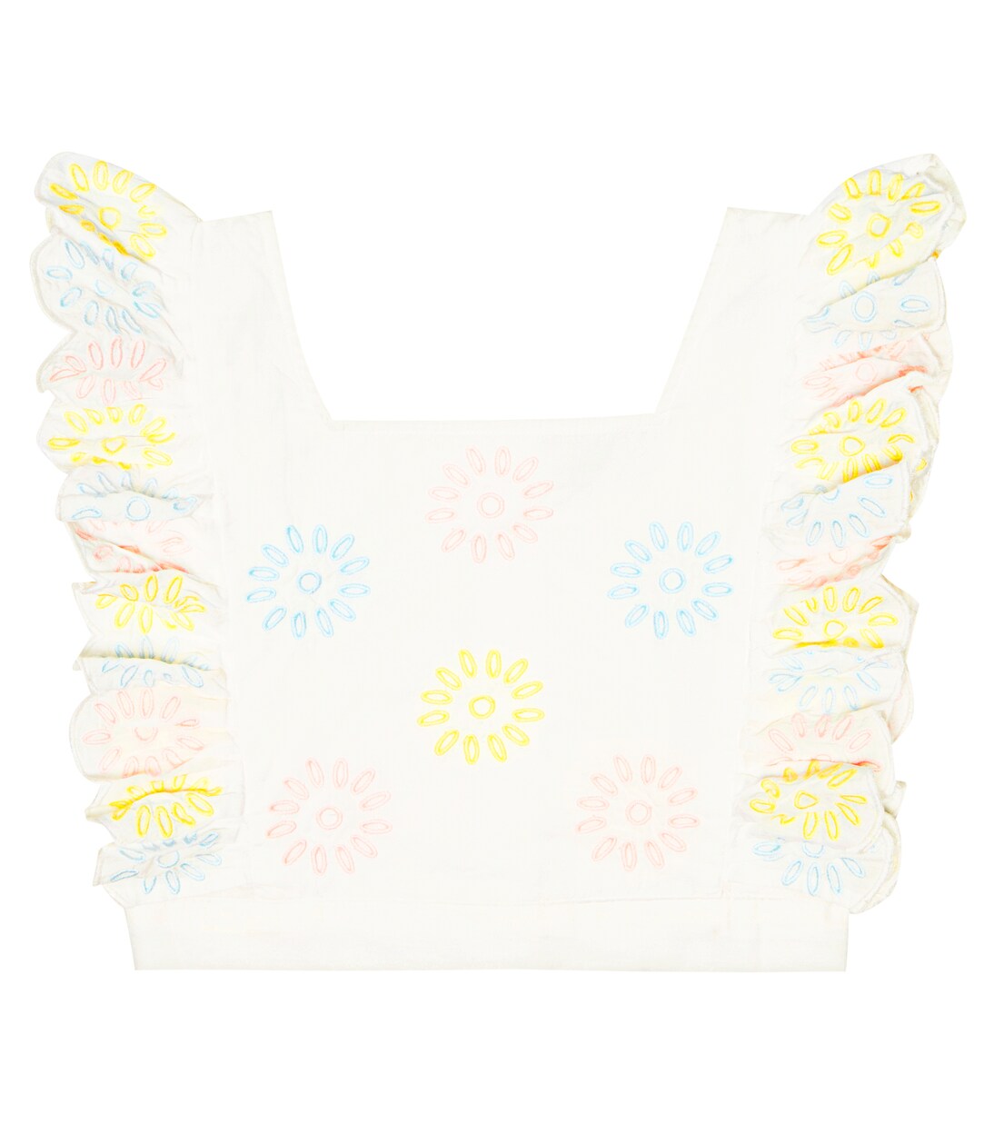 Top de algodón con bordado floral | Stella McCartney Kids