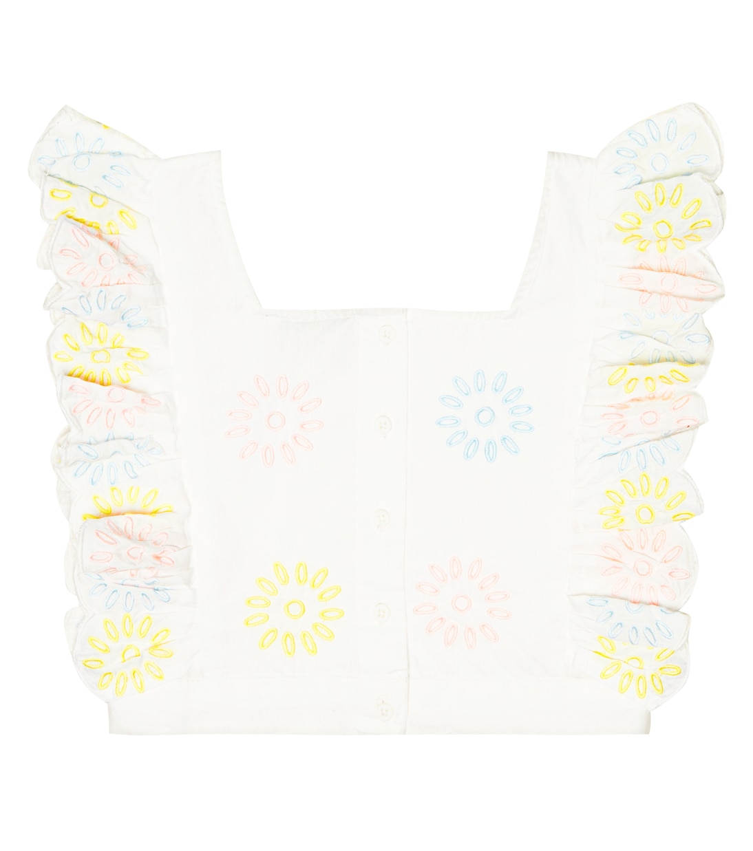 Top de algodón con bordado floral | Stella McCartney Kids