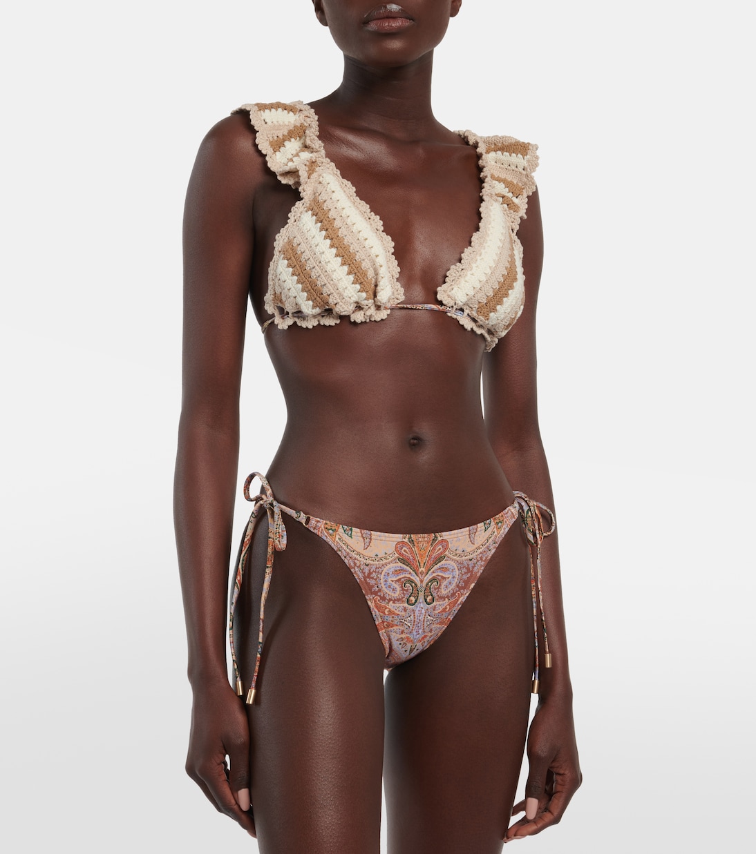 Devi printed crochet bikini | Zimmermann