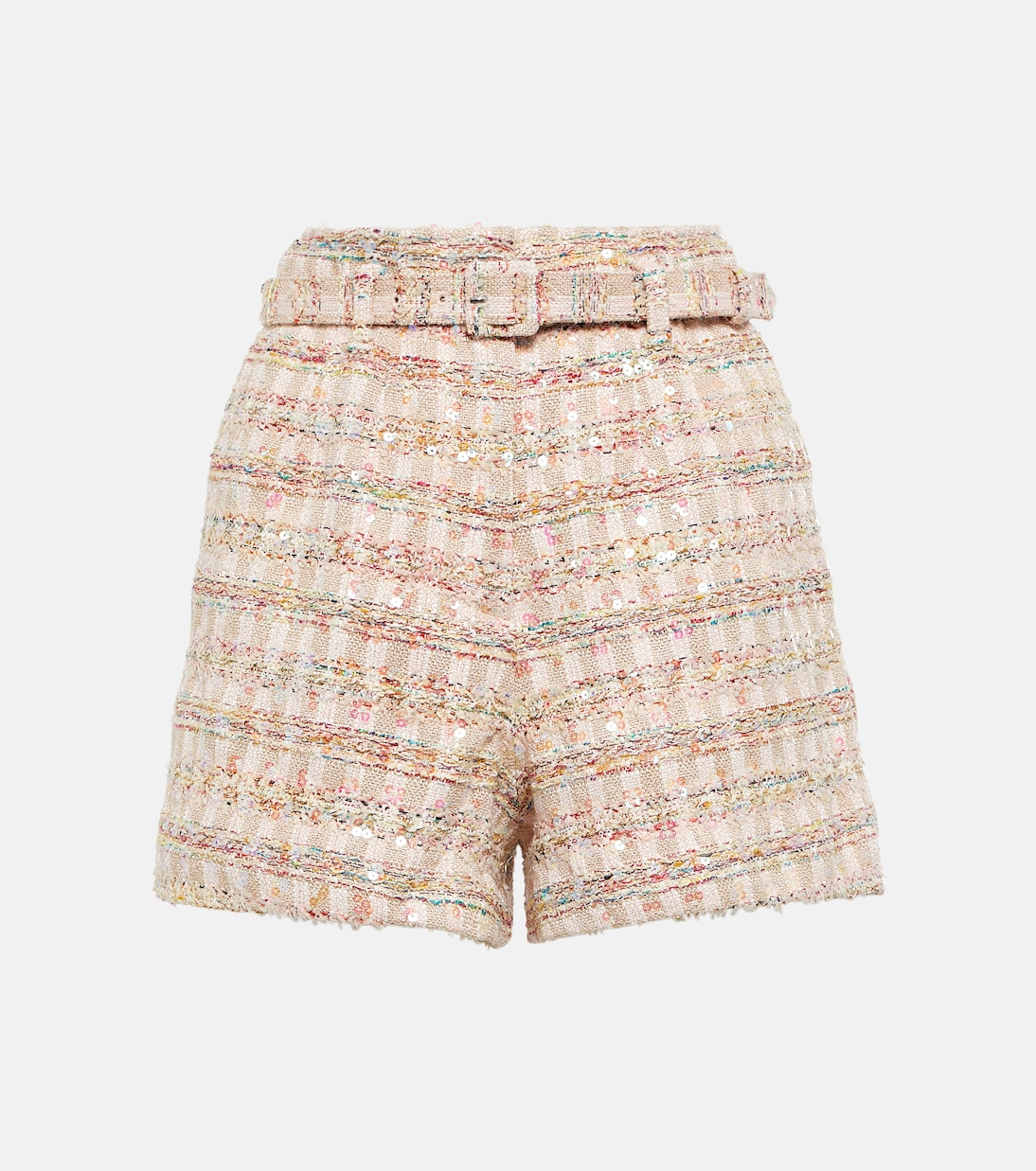 Shorts in bouclé con paillettes | Self-Portrait