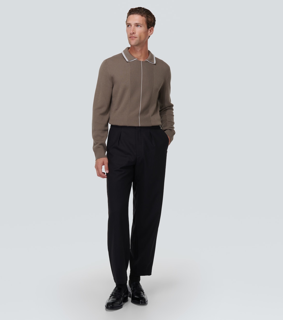 Wool polo top | Giorgio Armani