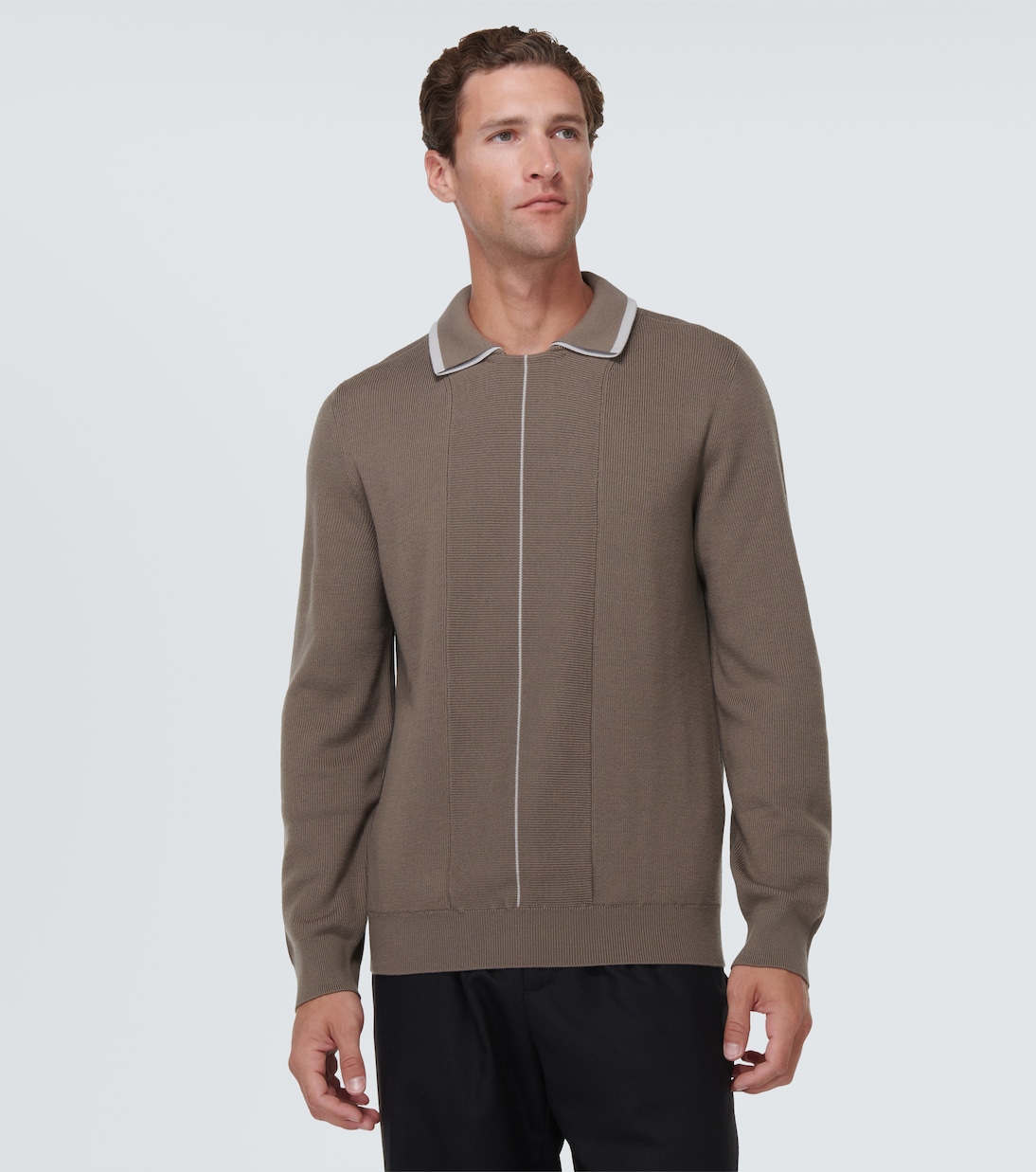 Wool polo top | Giorgio Armani