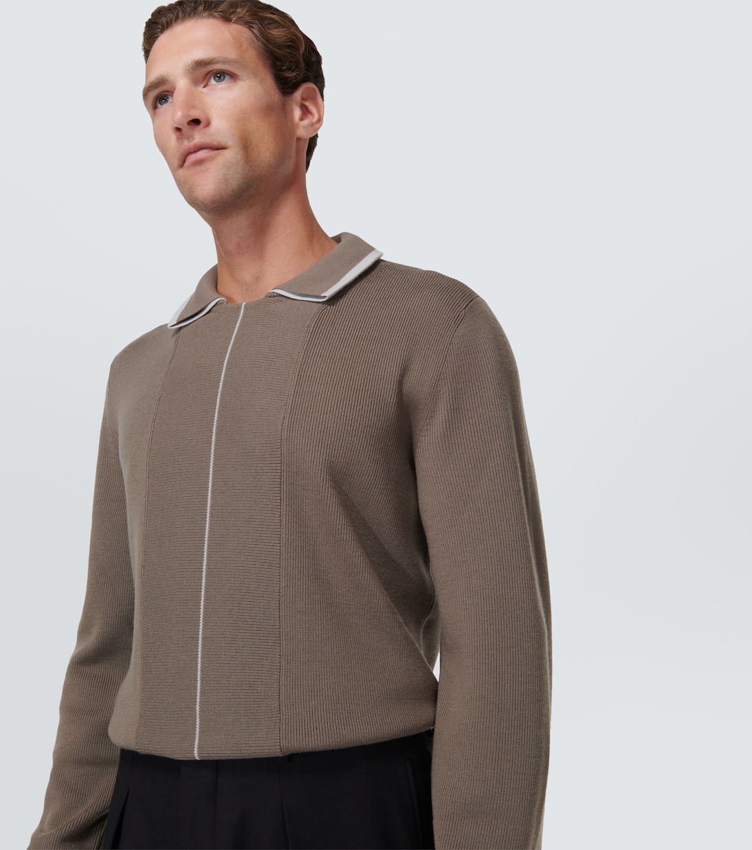 Wool polo top | Giorgio Armani