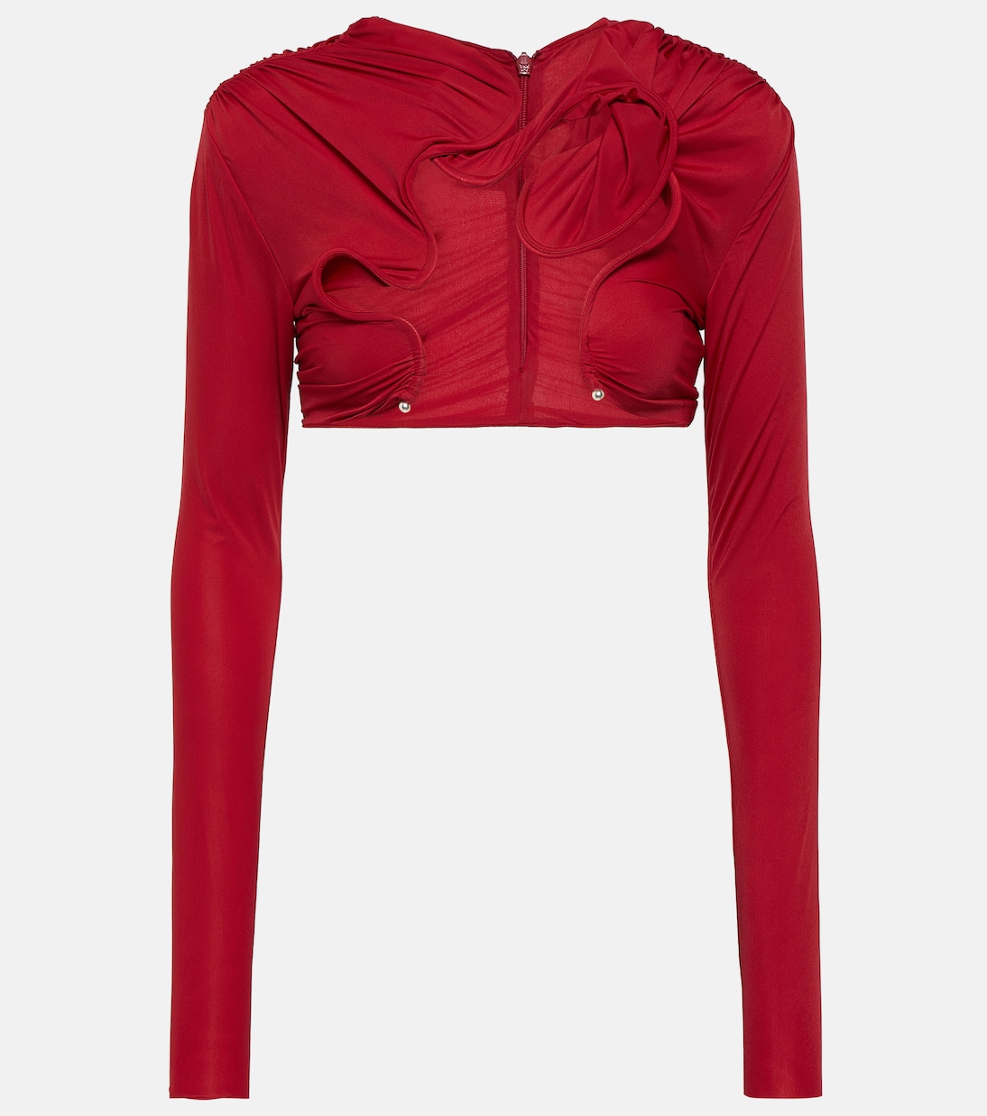 Crop top Venus de malla fruncido | Christopher Esber