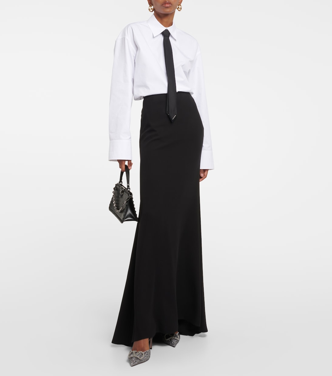 Falda larga de seda Cady Couture | Valentino