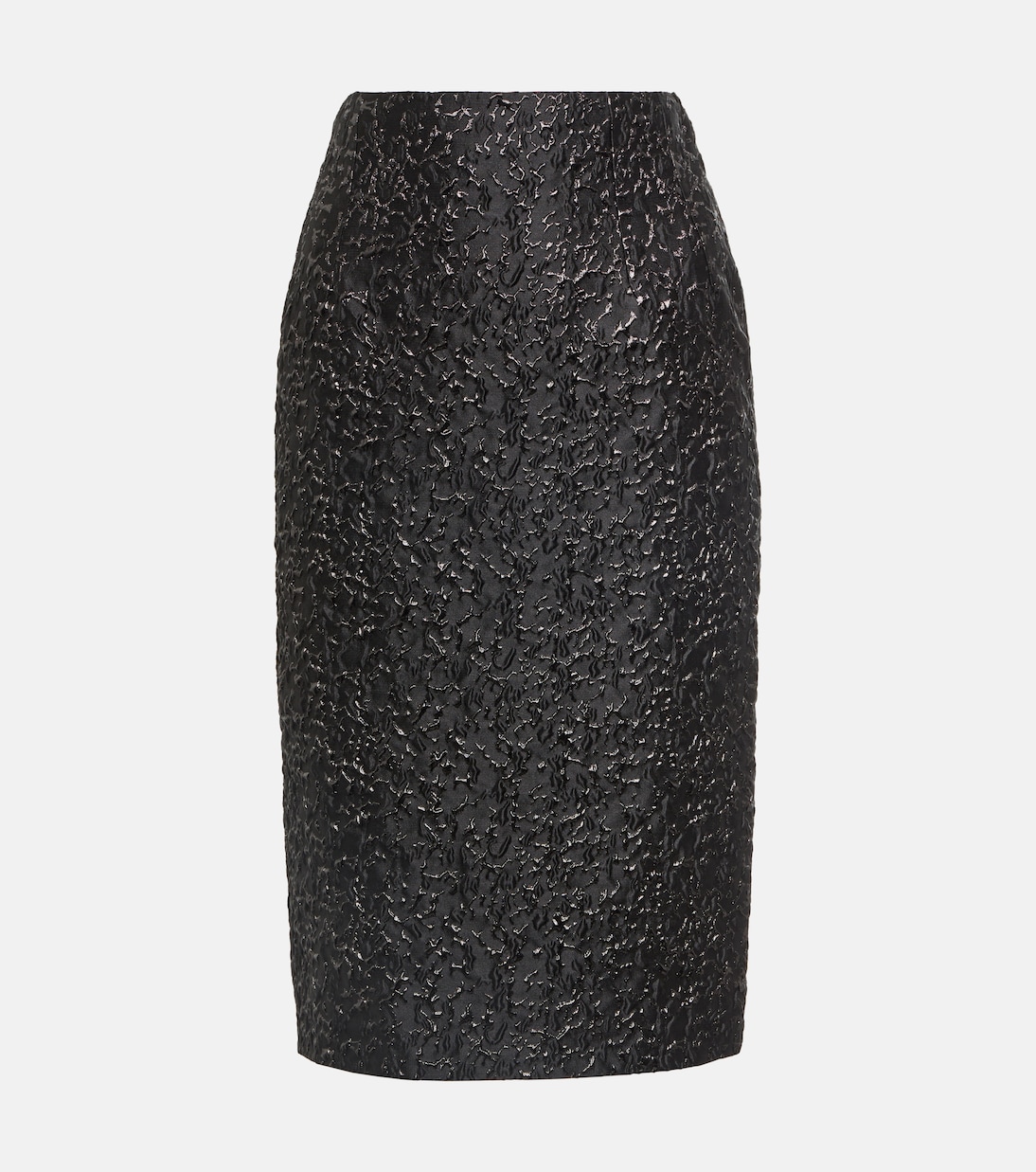 Falda tubo de jacquard metalizado | Versace