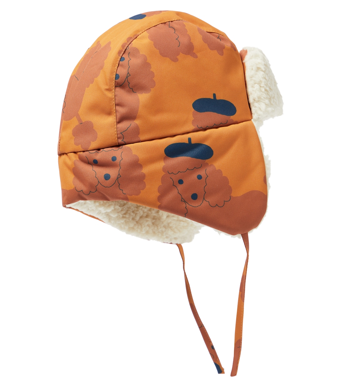 Bedruckte Mütze mit Faux Shearling | Tinycottons