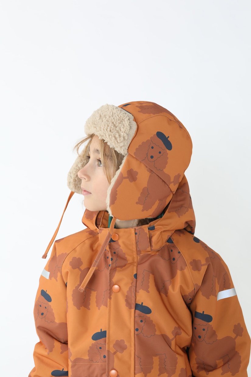 Bedruckte Mütze mit Faux Shearling | Tinycottons