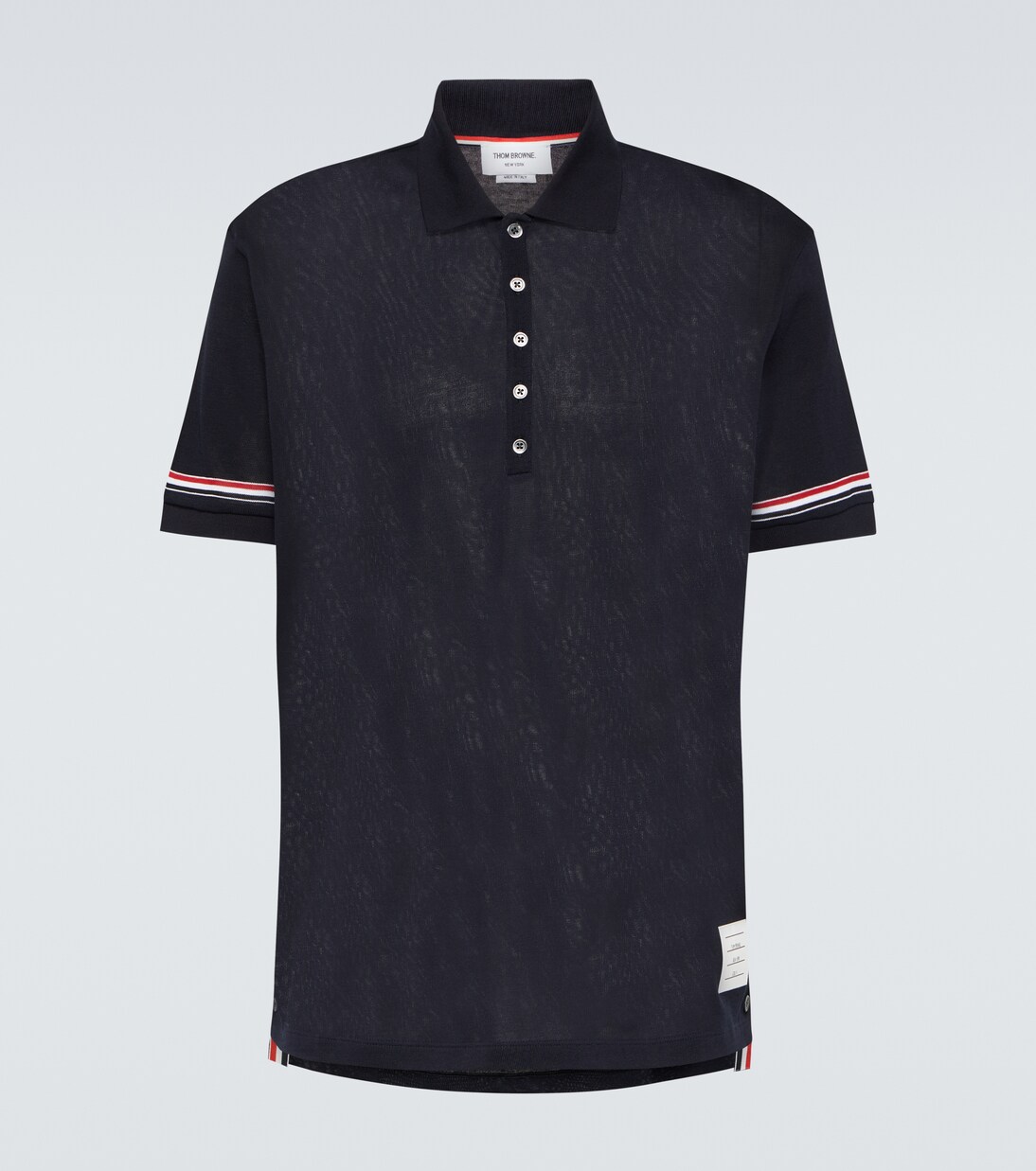 Polo de algodón con rayas | Thom Browne
