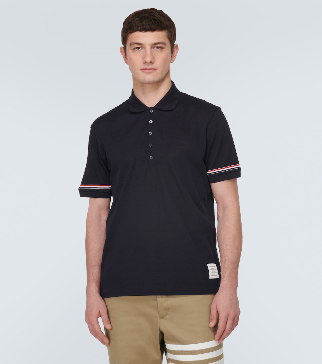 Polo de algodón con rayas | Thom Browne