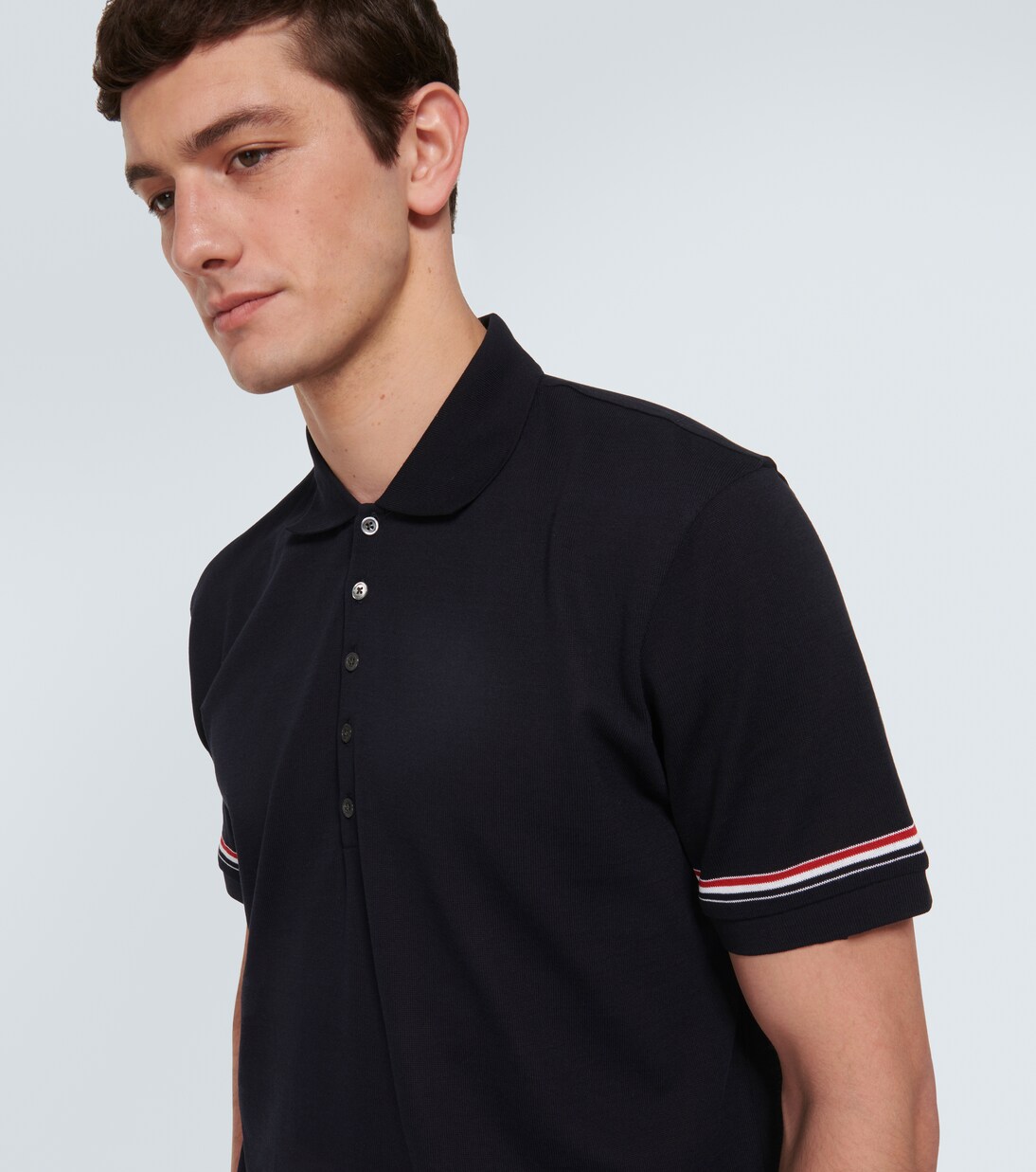 Polo de algodón con rayas | Thom Browne