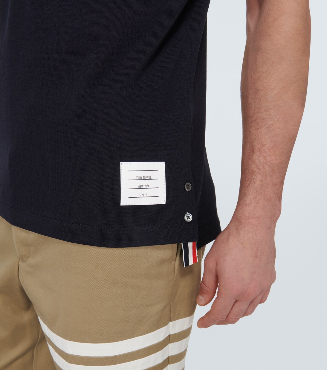 Polo de algodón con rayas | Thom Browne