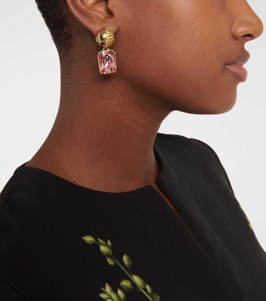Pendientes adornados con cristales | Oscar de la Renta