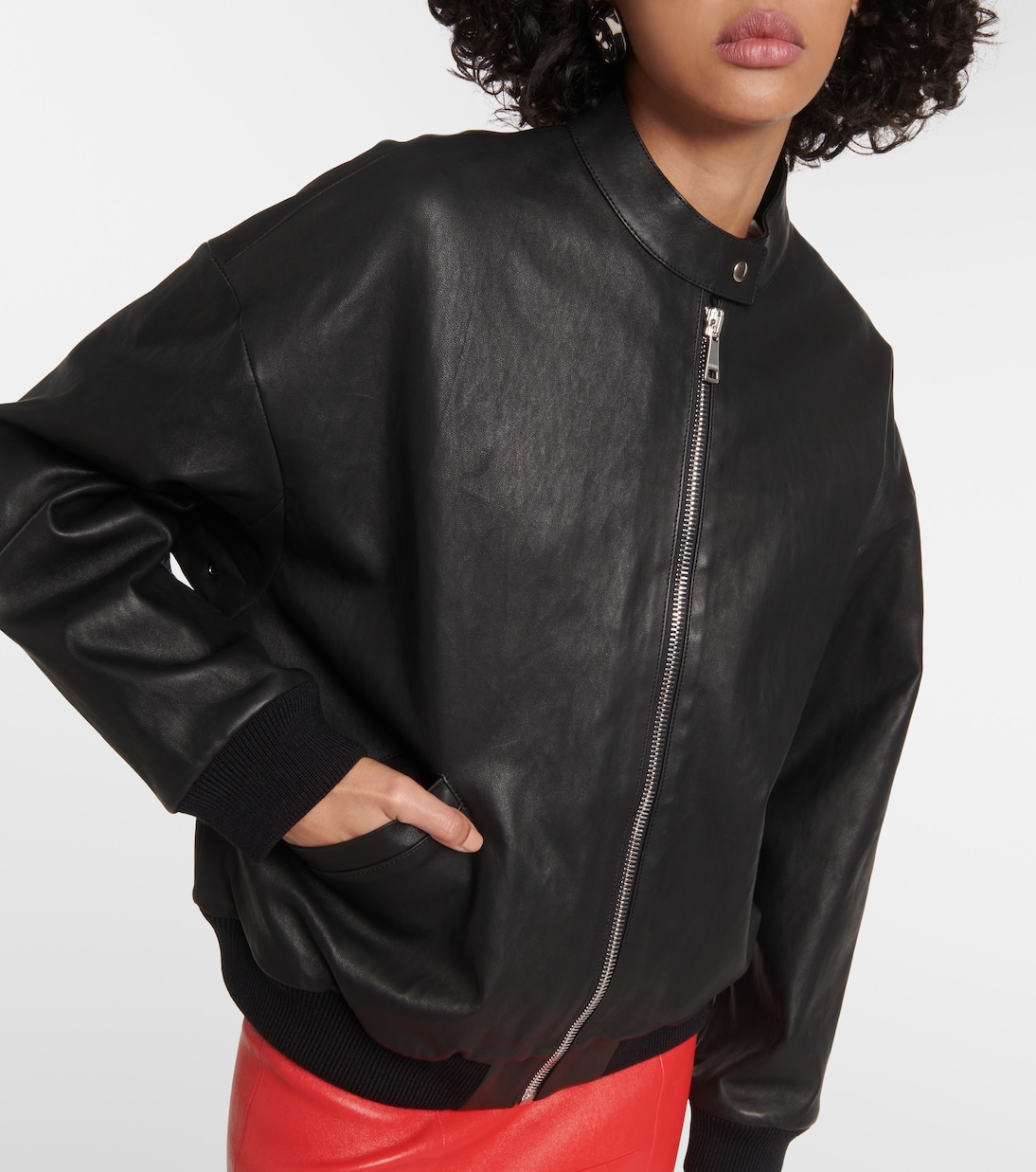 Pharrell leather bomber jacket | Stouls
