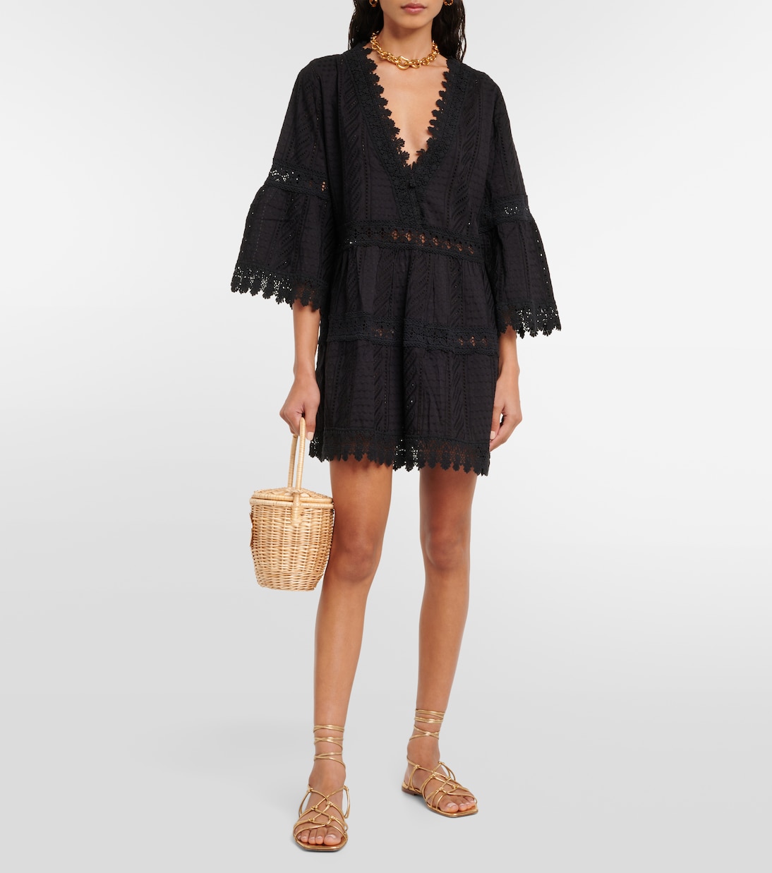 Victoria embroidered cotton minidress | Melissa Odabash