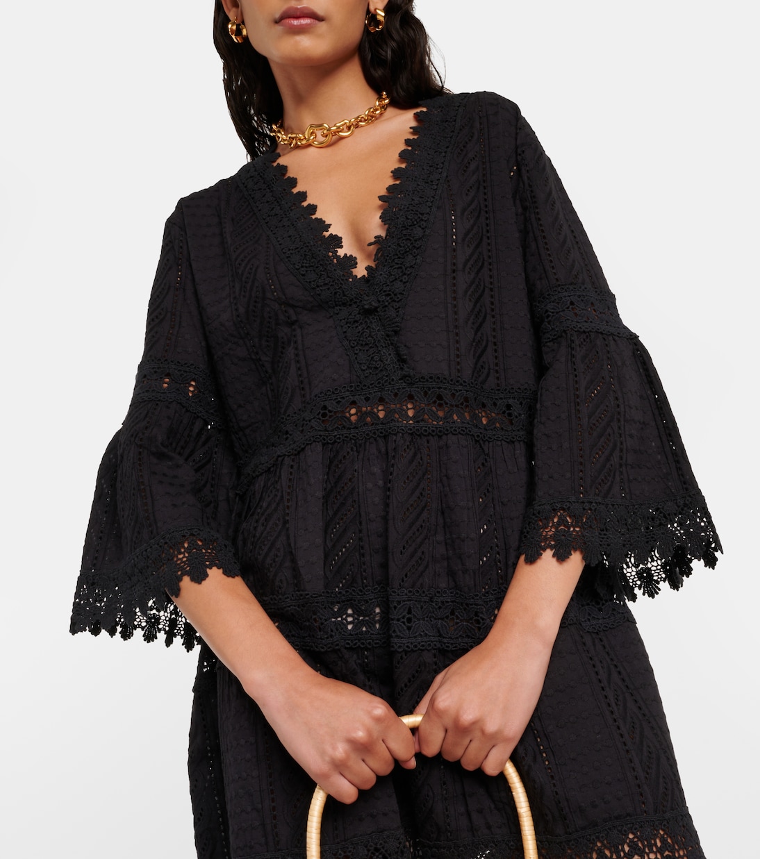 Victoria embroidered cotton minidress | Melissa Odabash