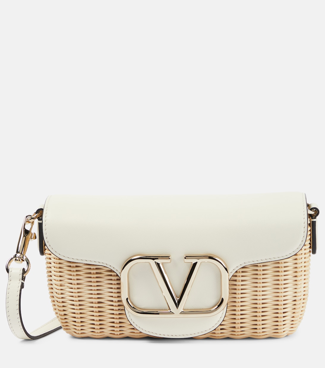 Bolso Locò Small con ribete de piel | Valentino Garavani