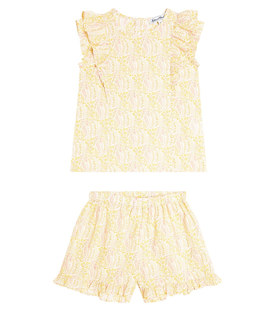 Floral cotton top and shorts set | Tartine et Chocolat