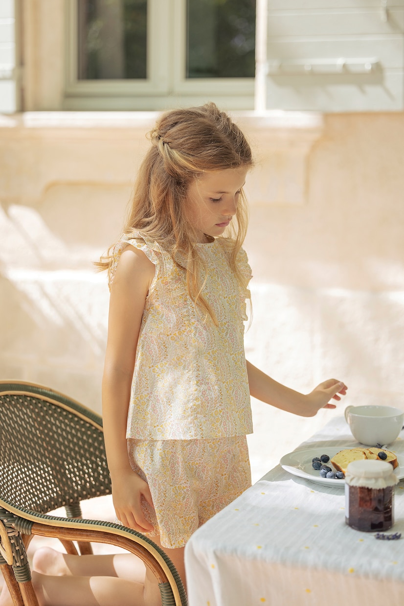 Floral cotton top and shorts set | Tartine et Chocolat