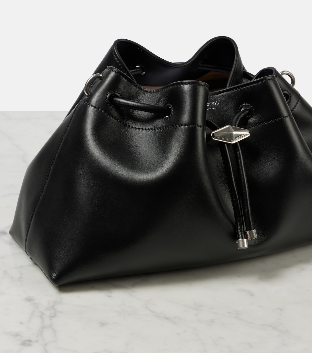 Cinch M leather bucket bag | Jimmy Choo